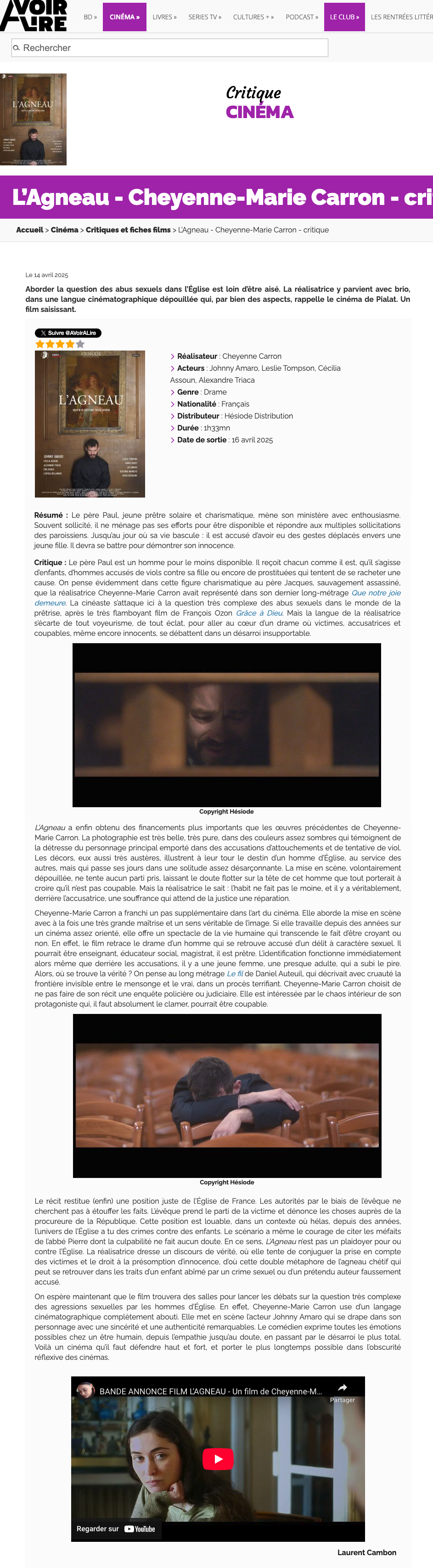 A VOIR A LIRE